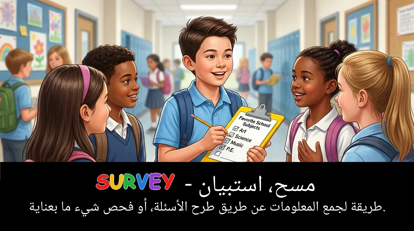 Arabic Illustration for survey
